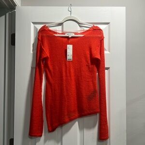 NWT sweater mesh top